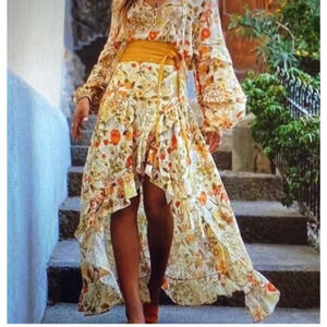 Spell & The Gypsy Sayulita Skirt only Small Floral Frill Boho Beach